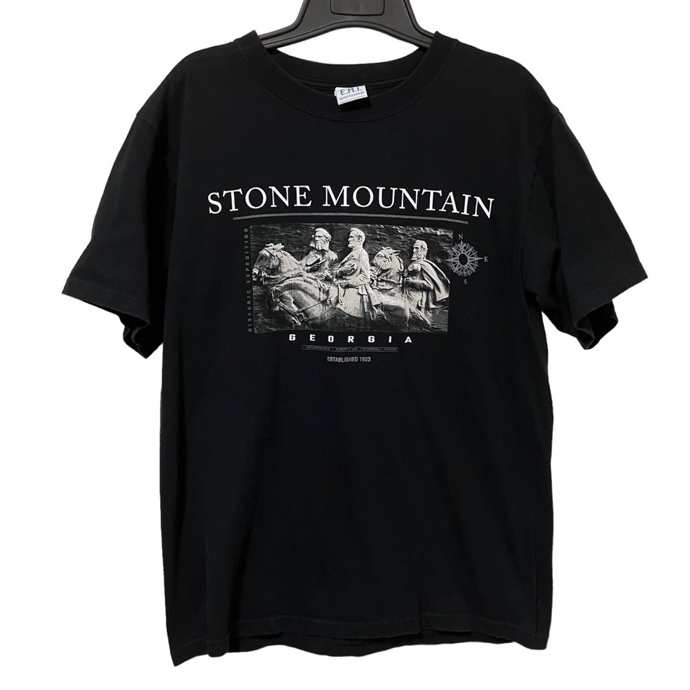 Vintage Stone Mountain Georgia E.M.I. Sportswear Black Tee